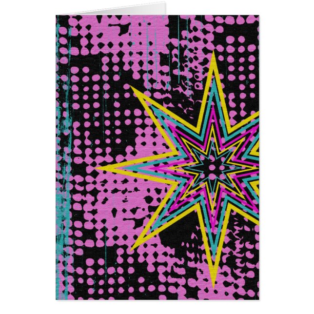 Cartão Estrela Rosa (Frente)