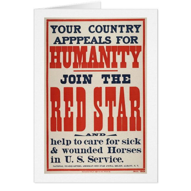 Cartão Estrela Vermelha - 1918 (Frente)