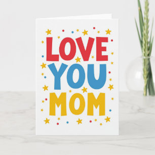 Cartão Estrelado Amo Você Mamãe