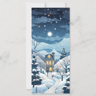 Cartão estrelado de inverno