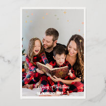 Cartão estrelado mínimo de fotografias de Natal