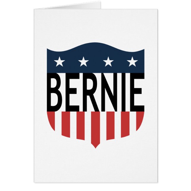Cartão Estrelas BERNIE e faixas (Frente)