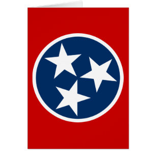 Cartão Estrelas brancas de Sinalizador do Tennessee