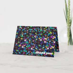 Cartão estrelas brilhantes te obrigado