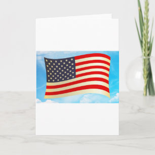 Cartão Estrelas de Bandeira Americanas Grevem Tropas Hone