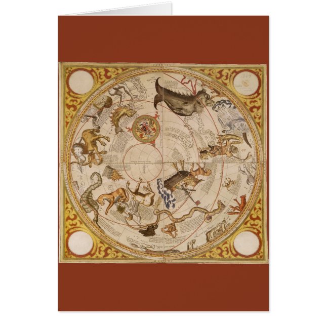 Cartão Estrelas de constelação Astronomia da Vintagem do  (Frente)