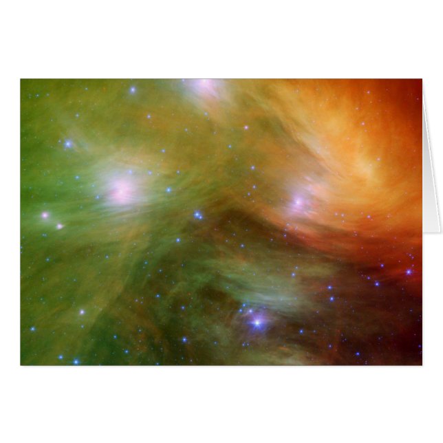 Cartão Estrelas de Pleiades no infravermelho SSC2007 07A (Frente Horizontal)