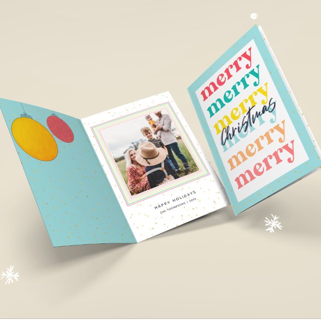 Cartão Estrelas Douradas Modernas Balas Azuis de Natal Um (Criador carregado)