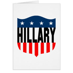 Cartão estrelas e listras de pinhão da hillary