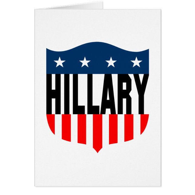 Cartão estrelas e listras de pinhão da hillary (Frente)