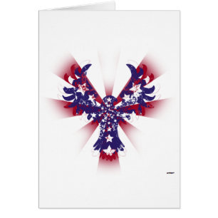 Cartão Estrelas e Stripes de Águia Americanas