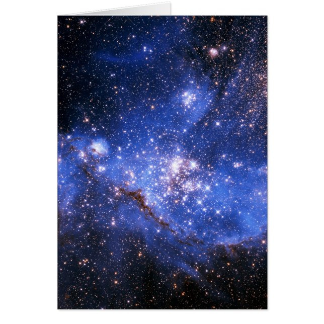 Cartão Estrelas Embrionárias Azul de Queda (Frente)