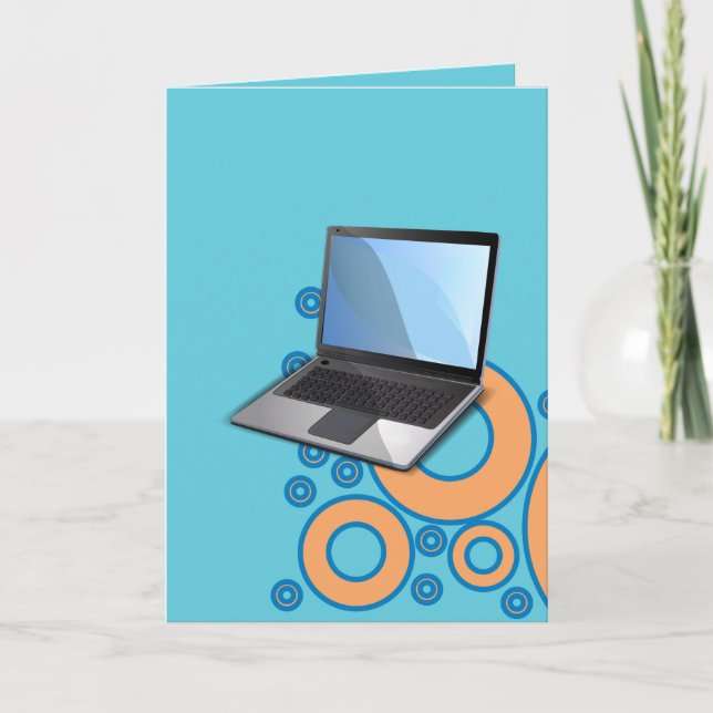 Cartão Estrelas, laptop (Frente)