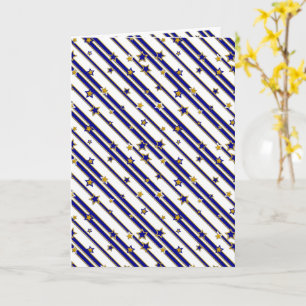 Cartão Estrelas & Listras PADRÃO dourado vermelho ou azul