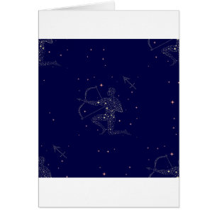 Cartão estrelas sagitário
