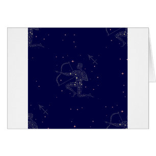 Cartão estrelas sagitário