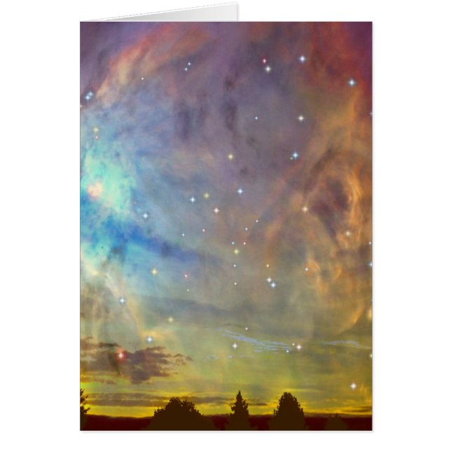 Cartão Estrelas sobre Orion (Frente)