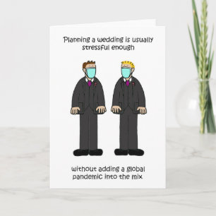 Cartão Estresse de Planejamento de Casamento Masculino Ga