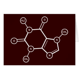 Cartão Estrutura molecular C8H10N4O2