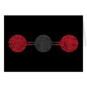 Cartão Estrutura Molecular De Dióxido De Carbono