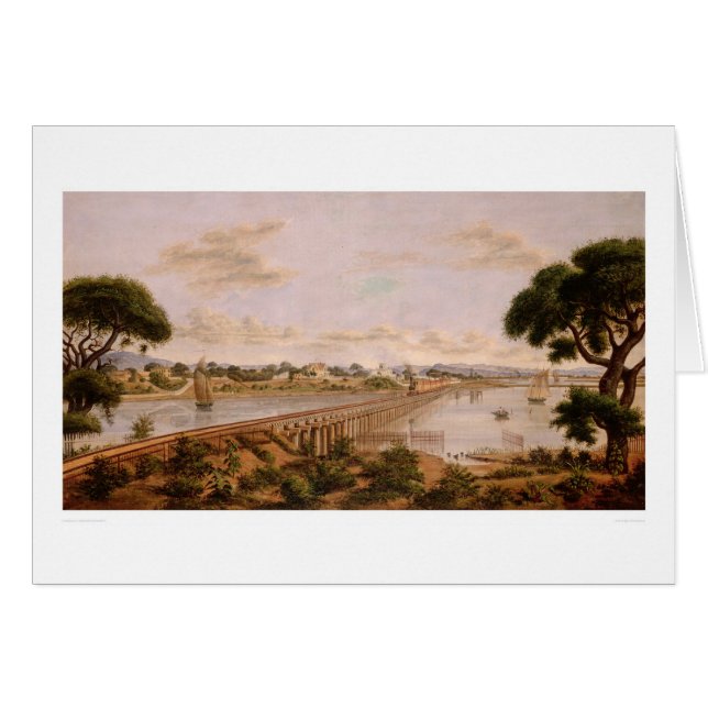 Cartão Estuário de Oakland perto do lago Merritt (1232A) (Frente Horizontal)