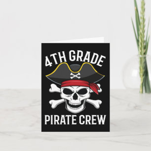 Cartão Estudante de fantasia do Dia das Bruxas de Piratas