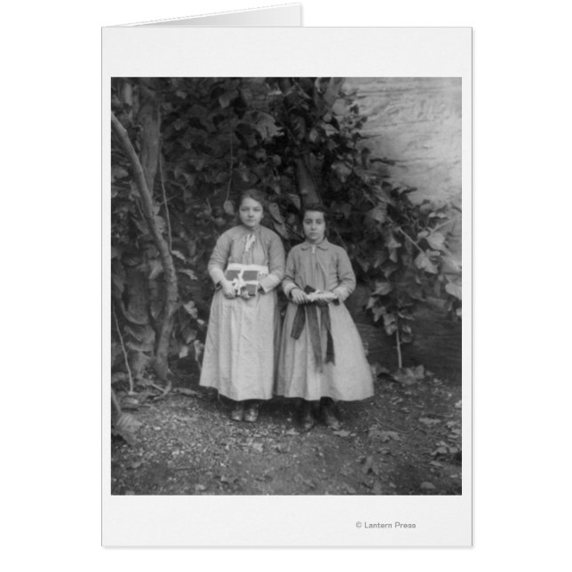 Cartão Estudantes da Escola de Arte para Meninas na Turqu (Frente)