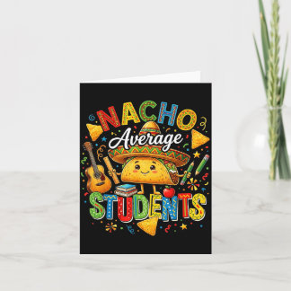 Cartão Estudantes médios nacho cute taco volta às aulas