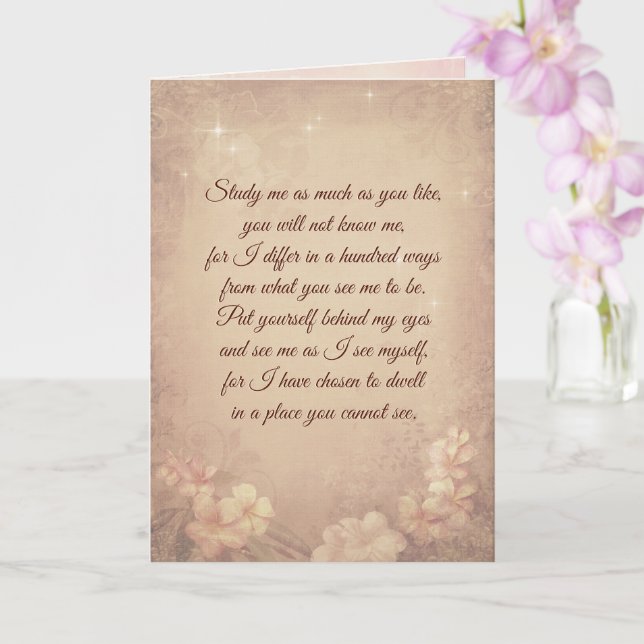 Cartão Estude-me tanto quanto quiser (Rumi) (Orquídea)