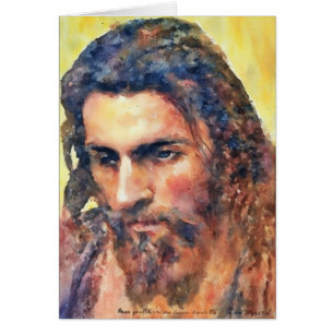 Cartão estudo da cabeça de Jesus Cristo antes de 1872 por