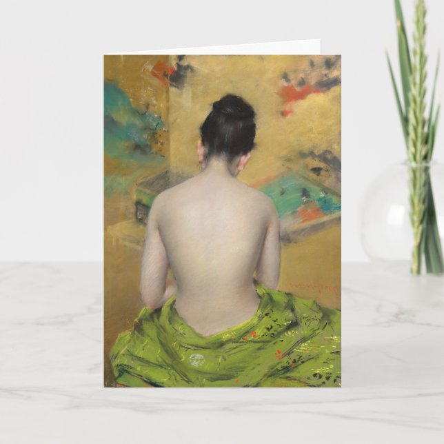 Cartão Estudo da Carne Dourada | William Merritt Chase (Frente)