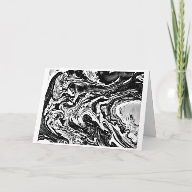 Cartão Estudo de cor abstrato 16/Noir, placa (Frente)