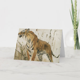 Cartão Estudo de um Tigre Wilhelm Kuhnert