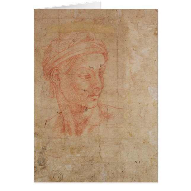 Cartão Estudo de uma cabeça (Frente)