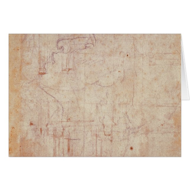 Cartão Estudo de uma cabeça, 1525-26 (Frente Horizontal)