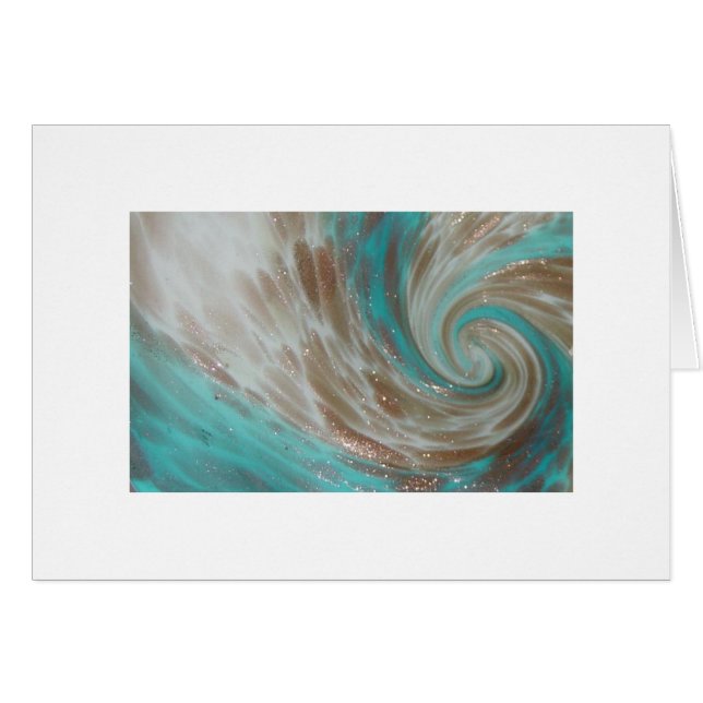 Cartão Estudo Detalhado do Cobre Swirl Murano (Frente Horizontal)