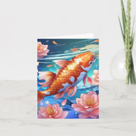 Cartão Estudo Koi Fish P