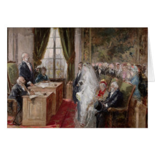 Cartão Estudo para o casamento civil