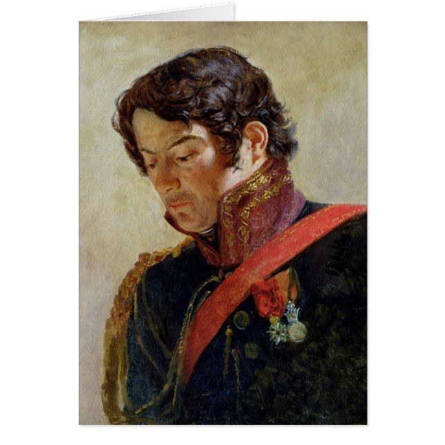 Cartão Estudo para um retrato do Baron Dominique Larrey (Frente)