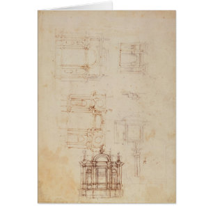 Cartão Estudos para a composição arquitectónica