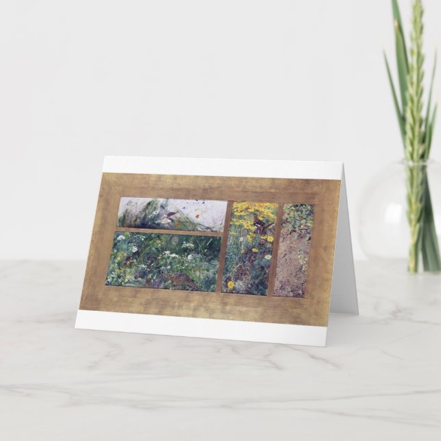 Cartão Estudos sobre aves, Bruno Liljefors (Frente)