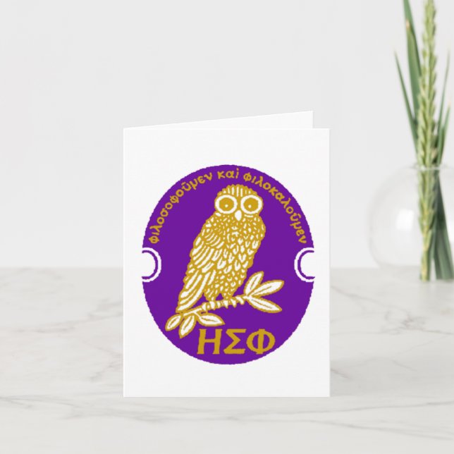 Cartão Eta Sigma Phi Notecard (Frente)