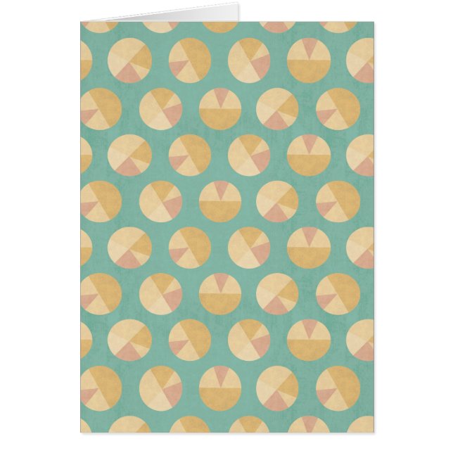 Cartão Etapa teste padrão alaranjado & verde de | de Geo (Frente)