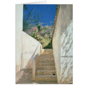 Cartão Etapas em um Jardim, Argélia, 1883