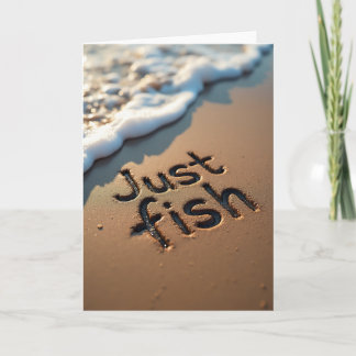 Cartão Etched Just Fish Fathers Day Card