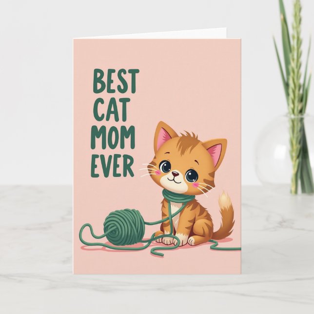 Cartão Eterno da Doce Mãe Gata (Frente)
