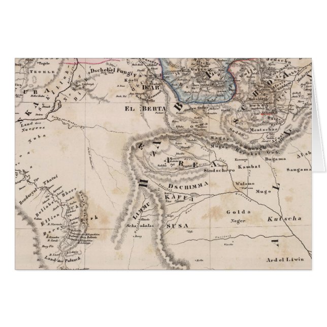 Cartão Etiópia, Somália, África (Frente Horizontal)