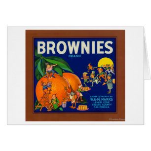Cartão Etiqueta da caixa do citrino da marca das brownies
