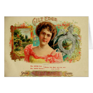Cartão Etiqueta de Caixa de Cigarro Vintage
