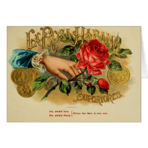 Cartão Etiqueta de Caixa de Cigarro Vintage